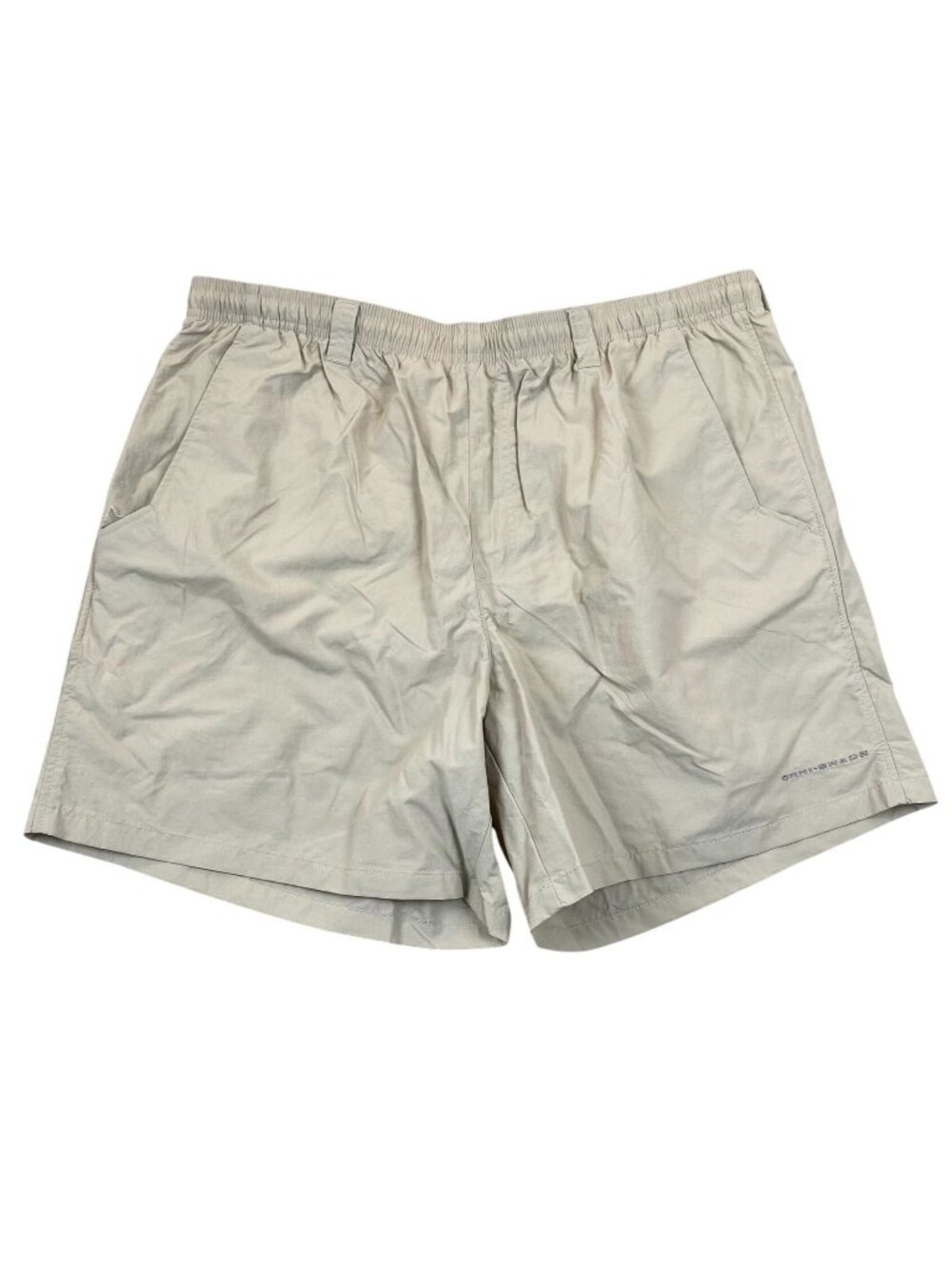 Columbia PFG Shorts Mens 36x6 Measured Beige Pull On Omni Shade Lightweight